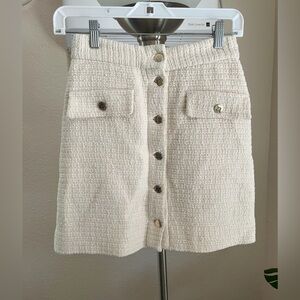 Maje tweed ecru skirt